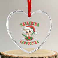Ballerina Cappuccina Heart Crystal Glass Ornament Funny Italian Brainrot Meme Christmas Gift - Wonder Print Shop