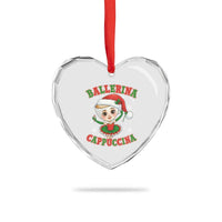 Ballerina Cappuccina Heart Crystal Glass Ornament Funny Italian Brainrot Meme Christmas Gift - Wonder Print Shop