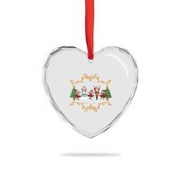 Ballet Lover Xmas Heart Crystal Glass Ornament Funny Gingerbread Santa Snowman Dance - Wonder Print Shop