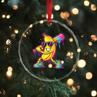 Banana Baseball Drip Crystal Glass Ornament Funny Baseball Drip Ice Cream Kids Youth Boys