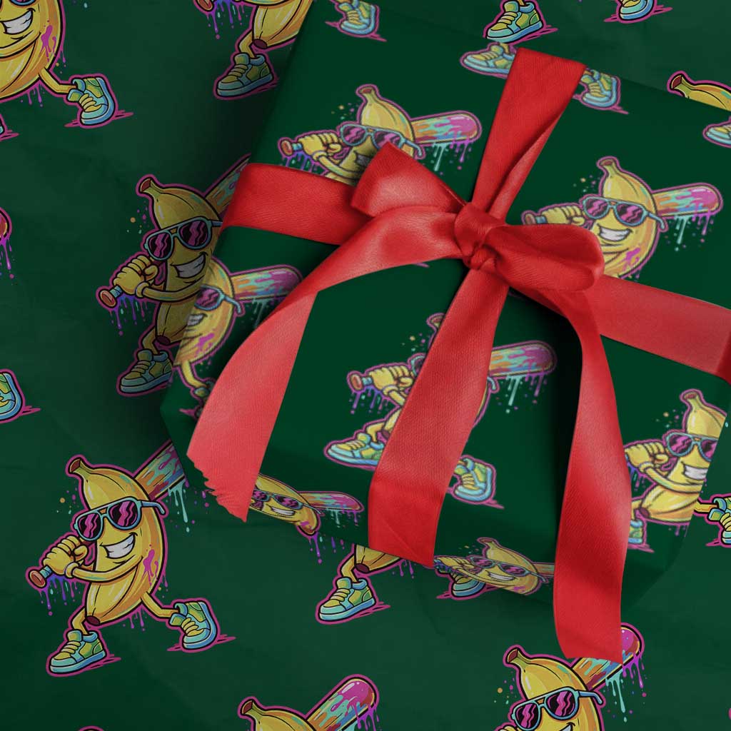 Banana Baseball Drip Wrapping Paper Roll Funny Baseball Drip Ice Cream Kids Youth Boys