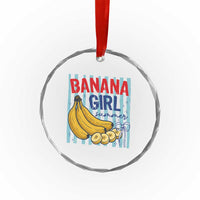 Banana Girl Summer Crystal Glass Ornament Summer Fruit Beach Vacation