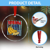 Banana Girl Summer Crystal Glass Ornament Summer Fruit Beach Vacation
