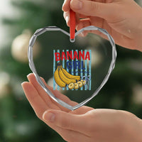 Banana Girl Summer Heart Crystal Glass Ornament Summer Fruit Beach Vacation