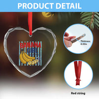 Banana Girl Summer Heart Crystal Glass Ornament Summer Fruit Beach Vacation