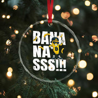 Banana Lovers Crystal Glass Ornament Funny Bananas Vintage Style