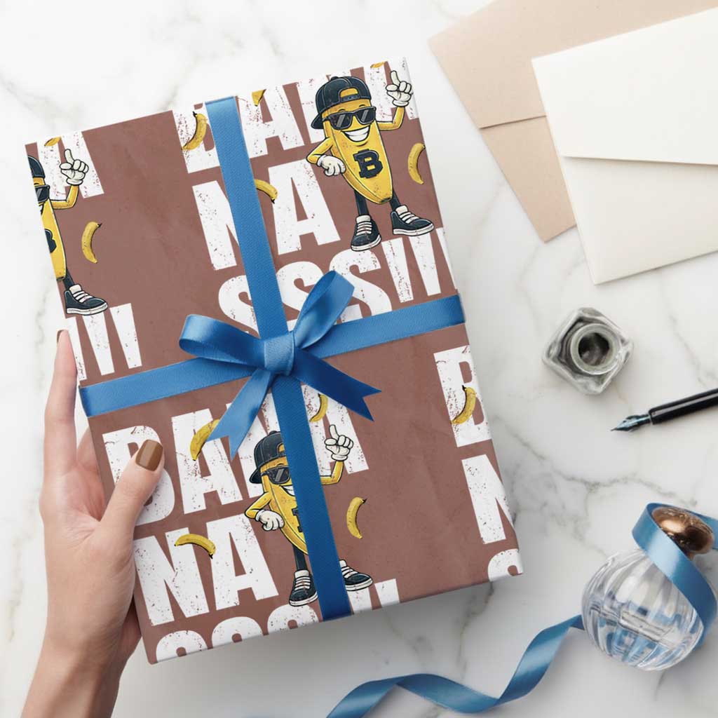 Banana Lovers Wrapping Paper Roll Funny Bananas Vintage Style