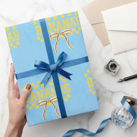 Bananas Coquette Bow Checkered Wrapping Paper Roll Women Girls Kids