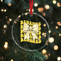 Bananas Coquette Bow Crystal Glass Ornament Retro Banana Lovers Women Girls Kids
