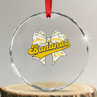 Bananas Coquette Bow Crystal Glass Ornament Retro Throwback Popular Fruit Humor Banana Classic