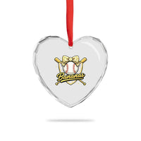 Bananas Coquette Bow Heart Crystal Glass Ornament Baseball Bats Banana Lovers Women Girls Kids