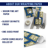 Bananas Coquette Bow Wrapping Paper Roll Retro Banana Lovers Women Girls Kids