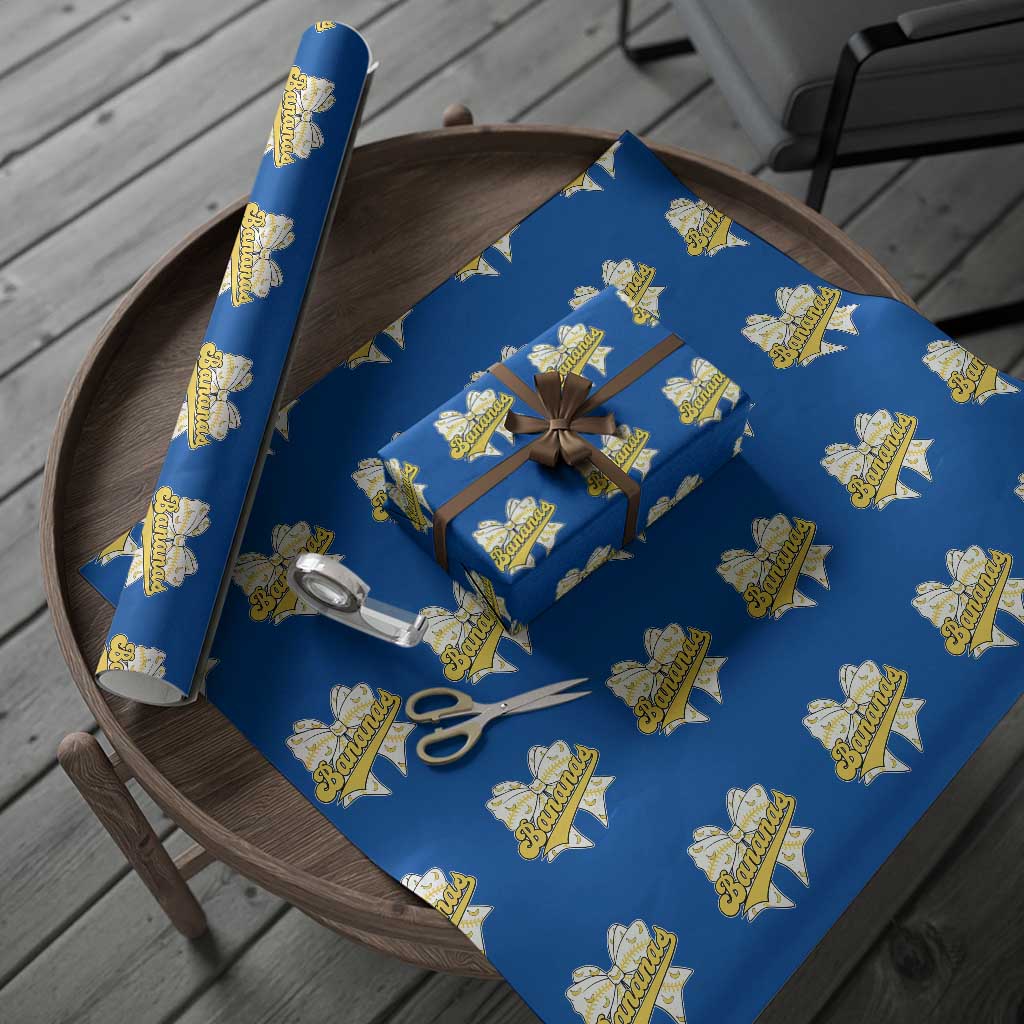 Bananas Coquette Bow Wrapping Paper Roll Retro Throwback Popular Fruit Humor Banana Classic