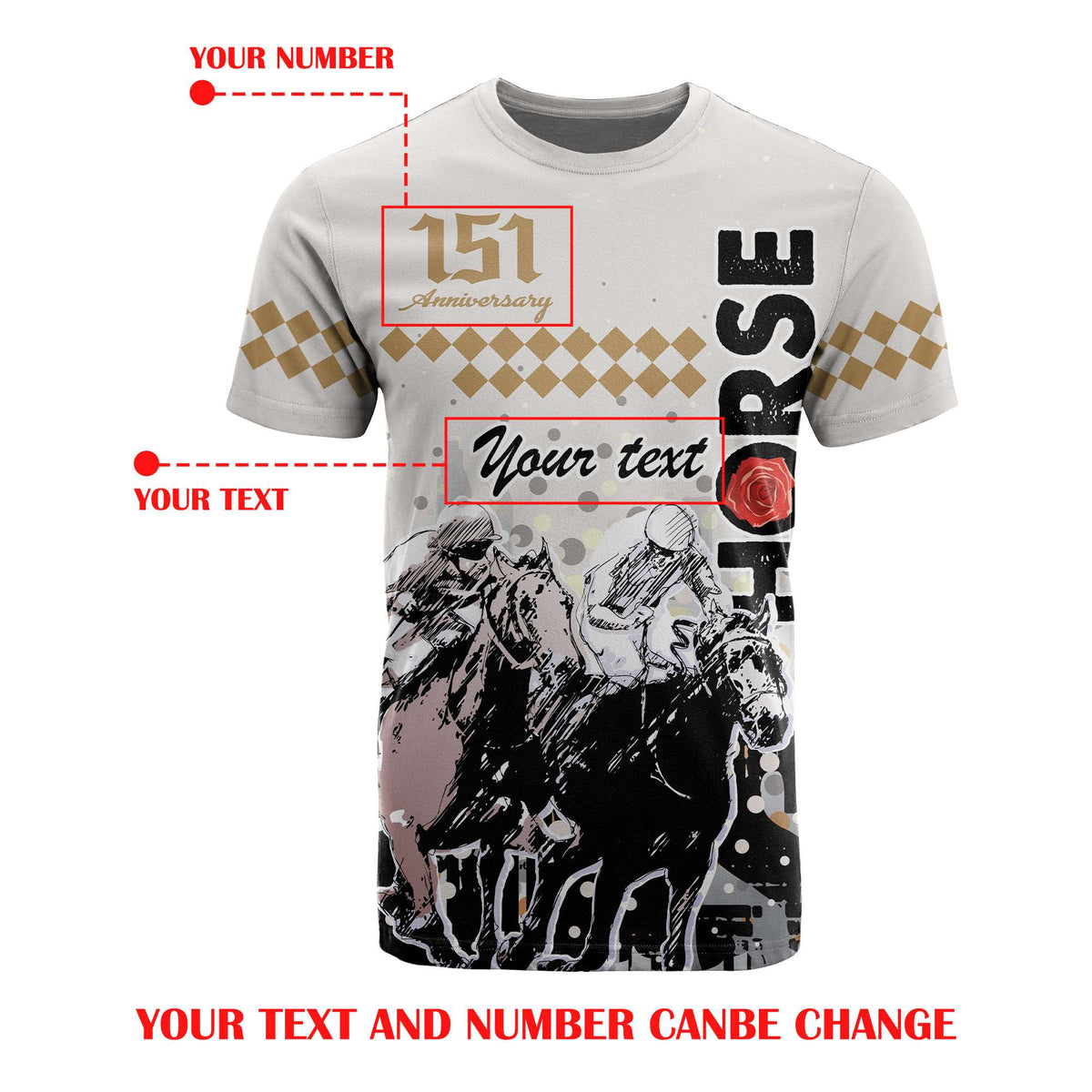 Custom Year Anniversary Kentucky Horse Racing T Shirt The Run For The Roses