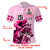 Custom Photo Kentucky Horse Racing Polo Shirt Derby Anniversary Pink Out Party