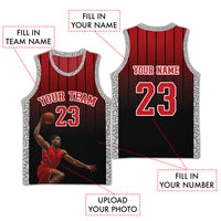 Custom Photo Scarlet Abyss Elephant Print Basketball Jersey - Wonder Print Shop