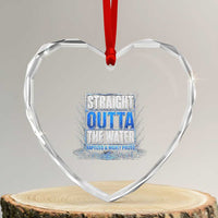 Baptism Heart Crystal Glass Ornament Straight Outta Water Christian Baptized