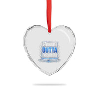 Baptism Heart Crystal Glass Ornament Straight Outta Water Christian Baptized