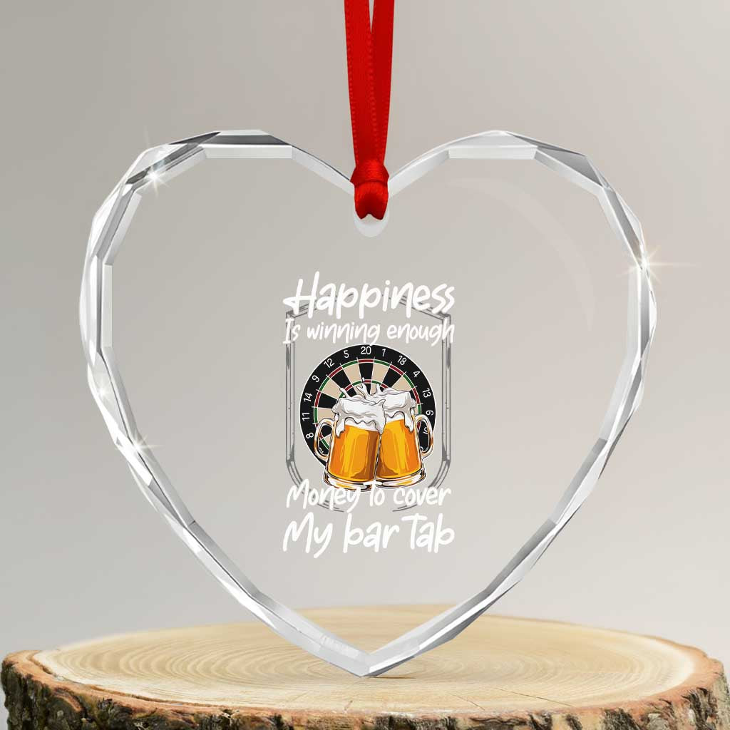 Bar Tab Darts Player Gift Heart Crystal Glass Ornament Winning Money To Cover My Bar Tab - Wonder Print Shop