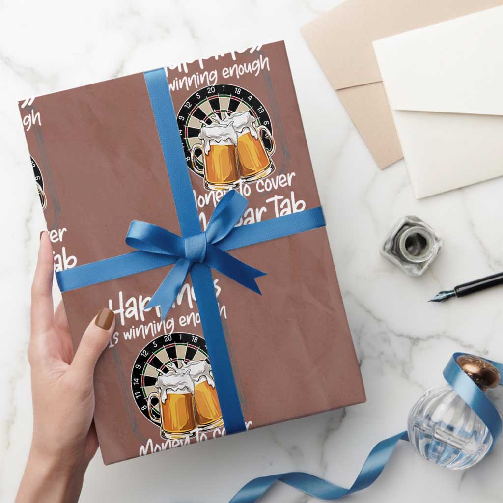 Bar Tab Darts Player Gift Wrapping Paper Roll Winning Money To Cover My Bar Tab - Wonder Print Shop