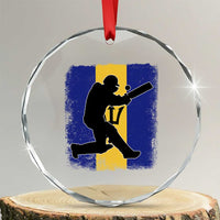 Barbados Cricket Crystal Glass Ornament Retro Vintage Sport Bajan Flag West Indies Cricket Fan