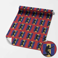 Barbados Cricket Wrapping Paper Roll Retro Vintage Sport Bajan Flag West Indies Cricket Fan