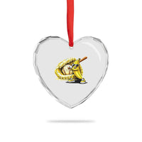 Baseball Banana Heart Crystal Glass Ornament Funny Baseball Glove Drip Kids Youth Boys Girls