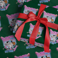 Baseball Blowing Bubbles Hitting Doubles Wrapping Paper Roll Sports Bubble Gum Lover