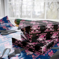 Baseball Breast Cancer Wrapping Paper Roll In October We Wear Pink Baseball Drip