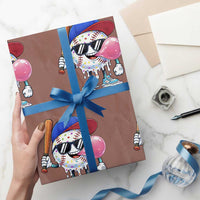 Baseball Bubble Gum Sports Game Day Wrapping Paper Roll