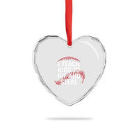 Baseball Coach Heart Crystal Glass Ornament I Teach Kids To Hit And Steal