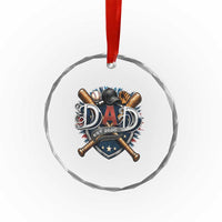 Baseball Dad Est 2026 Crystal Glass Ornament New Dad Father's Day Gift