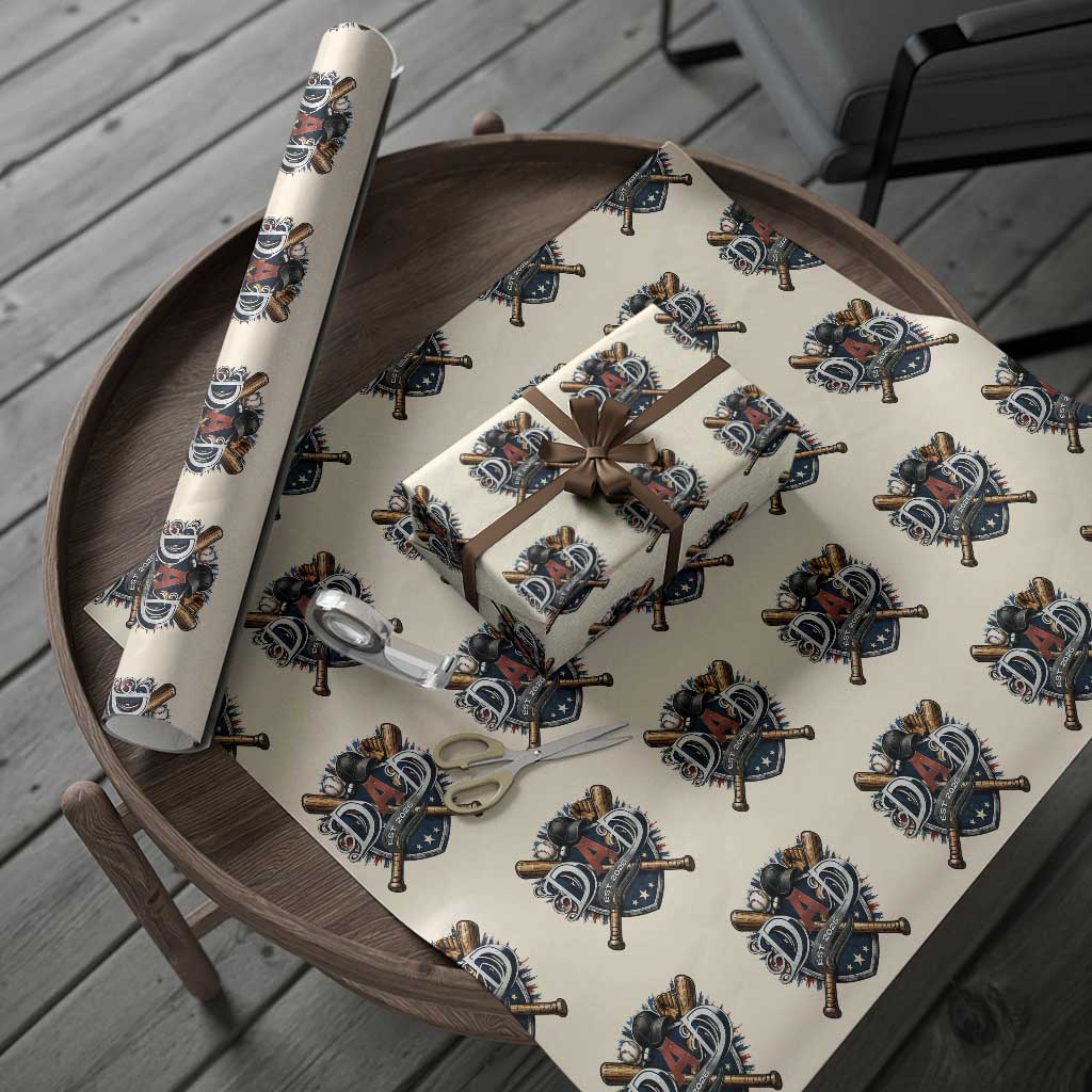 Baseball Dad Est 2026 Wrapping Paper Roll New Dad Father's Day Gift