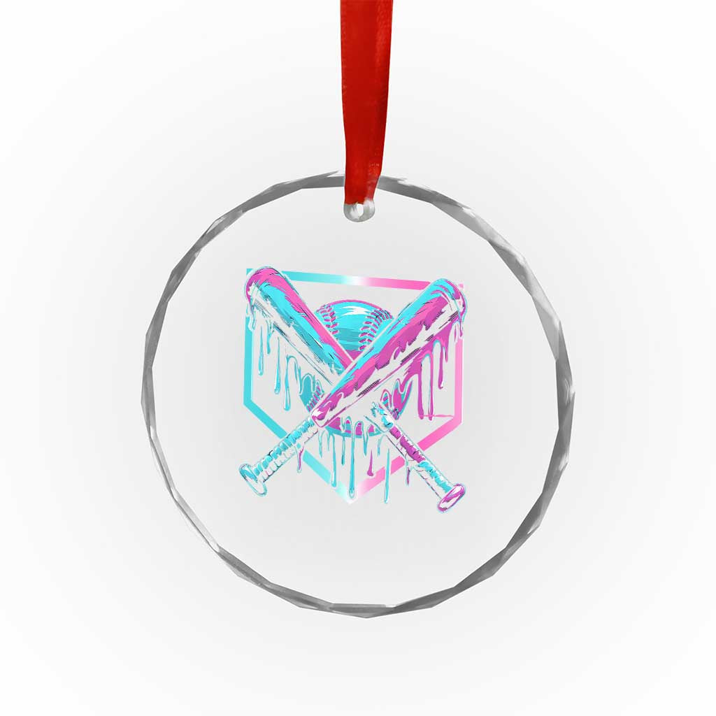 Baseball Drip Ice Cream Dripping Crystal Glass Ornament TS02