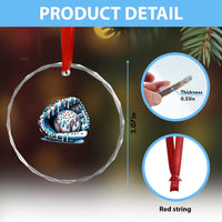 Baseball Drip Sprinkles Ice Cream Crystal Glass Ornament Ball and Glove Dripping TS02
