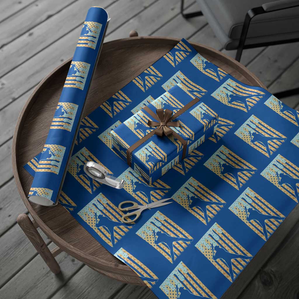 Baseball Drip Wrapping Paper Roll Dripping Ice Cream Sprinkles American Flag Boys - Wonder Print Shop