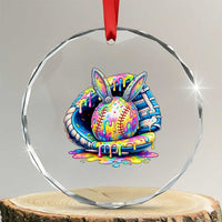 Baseball Easter Crystal Glass Ornament Drip Ice Cream Sprinkles Baseball Glove
