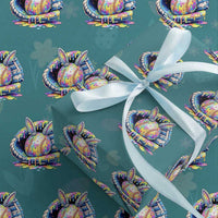 Baseball Easter Wrapping Paper Roll Drip Ice Cream Sprinkles Baseball Glove