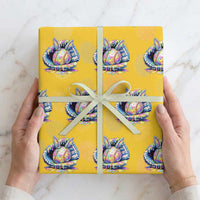 Baseball Easter Wrapping Paper Roll Drip Ice Cream Sprinkles Baseball Glove