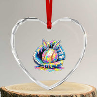 Baseball Easter Heart Crystal Glass Ornament Drip Ice Cream Sprinkles Baseball Glove
