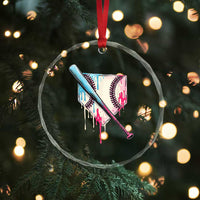 Baseball Home Plate Drip With Sprinkles Crystal Glass Ornament TS02