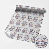 Baseball Is My Favorite Season Wrapping Paper Roll Sports Fan Gift