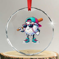 Baseball Life Style Crystal Glass Ornament Youth Drip Baseball Boys Kid