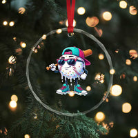 Baseball Life Style Crystal Glass Ornament Youth Drip Baseball Boys Kid
