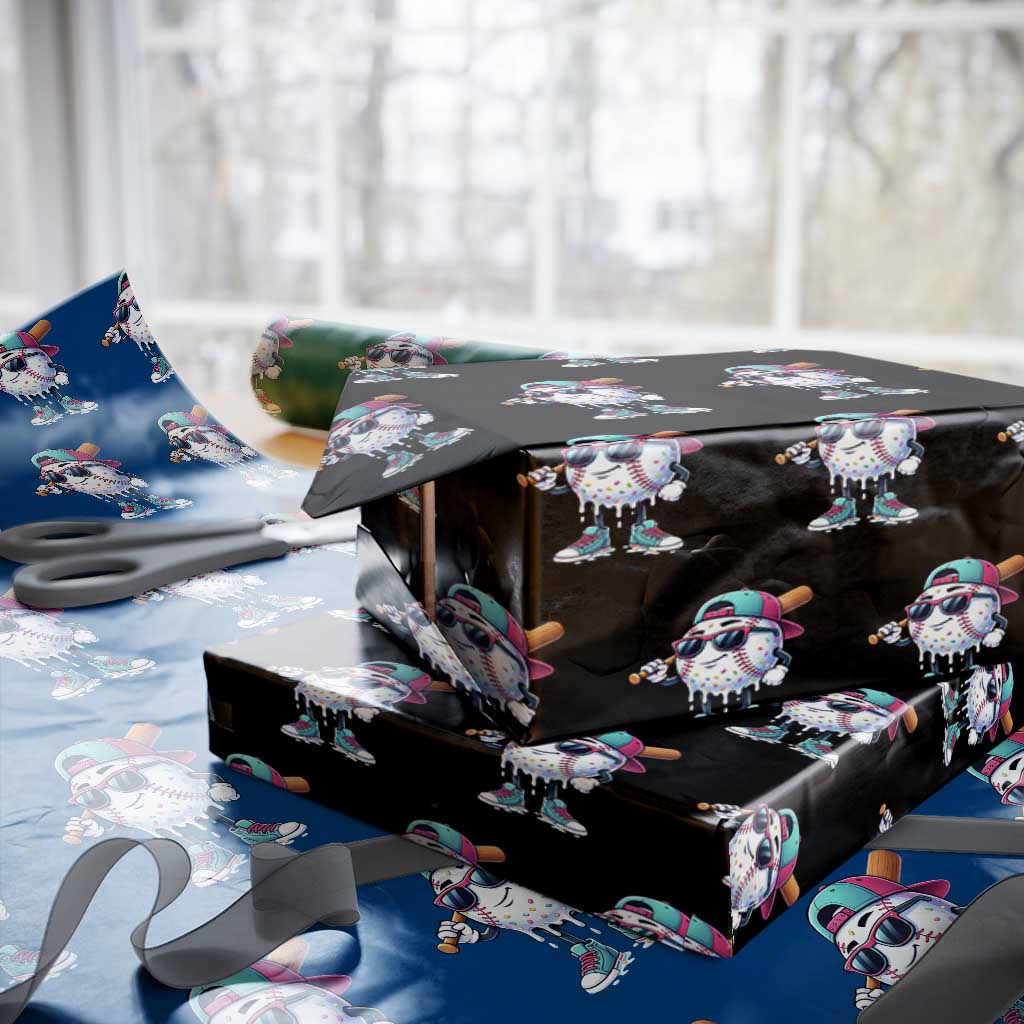 Baseball Life Style Wrapping Paper Roll Youth Drip Baseball Boys Kid