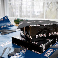 Baseball Mama Wrapping Paper Roll Retro Varsity Baseball Season Mom Raising Ballers