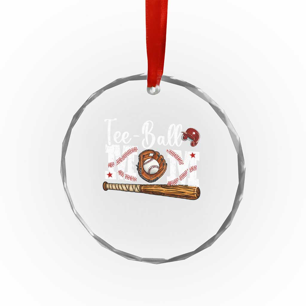 Baseball Mom Crystal Glass Ornament Tee Ball Mama Funny Mother's Day