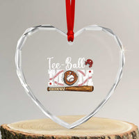 Baseball Mom Heart Crystal Glass Ornament Tee Ball Mama Funny Mother's Day