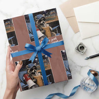 Baseball Raccoon Literally Just a Bleacher Creature Wrapping Paper Roll Funny Trash Panda Drinking Iced Coffee Ballfield