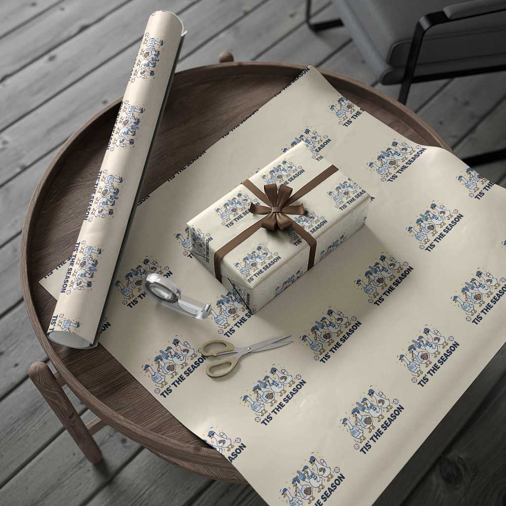 Baseball Silly Goose Wrapping Paper Roll Funny Tis The Season Baseball Mom
